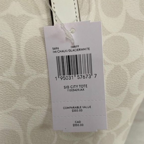 coach city tote with signature - Picture 5 of 7